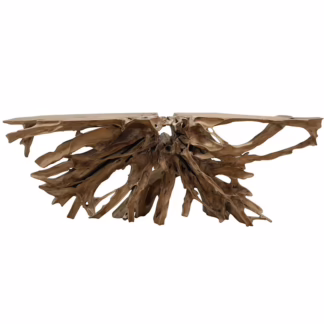 Intentionally Sculpted 98'' Teak Root Console Table, DA 23B