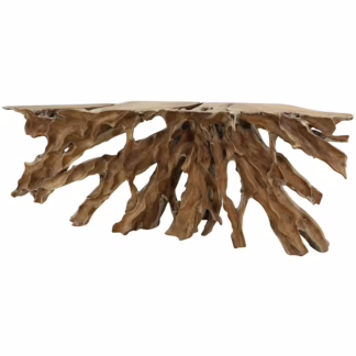 Iconic 99'' Natural Teak Root Console, DA 23C