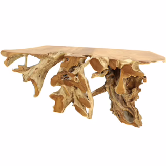 Intricately Designed 79'' Organic Teak Root Console, DA 55B