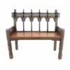 Jaisalmer Craftsman-Made Bench, Vintage Grey, MSI 610