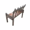 Jaisalmer Craftsman-Made Bench, Vintage Grey, MSI 610 - Image 4