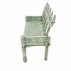 Jaisalmer Craftsman-Made Bench, Vintage Green, MSI 610 - Image 4