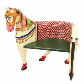 Dramatic Hand-Painted Horse Chair, MSI 756