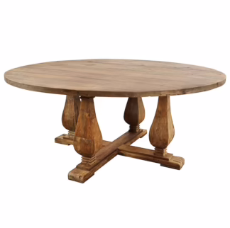 Solid Teak 72'' Round Dining Table, DA 42