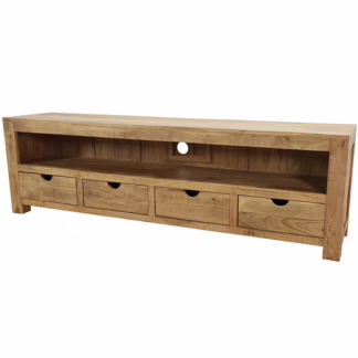 Felix 79″ Media Console, Natural Finish