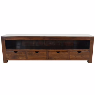 Felix 79″ Media Console, Walnut Finish