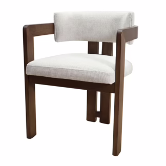 Guthrie Upholstered Arm Chair, Solid Oak Wood Frame