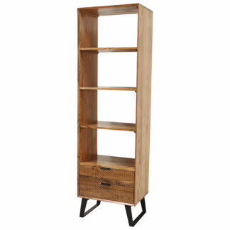 Jarrell Bookcase with Two Drawers, Acana Natural