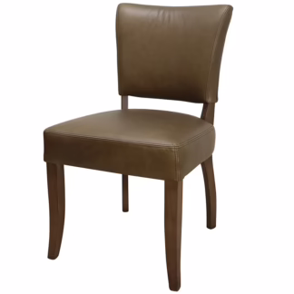 Miles Leather Dining Chair, Vintage Cocoa