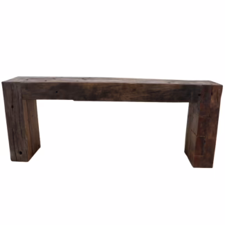 Striking Salvaged Teak Wood 79'' Console, DA 67B