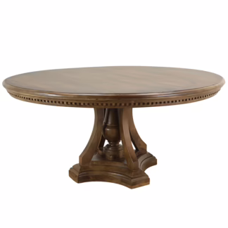 Galet 63'' Round Dining Table, Hand-Finished Patina