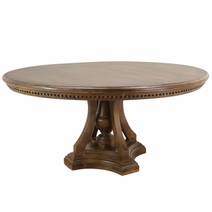 Galet 63'' Round Dining Table, Patina - Image 3