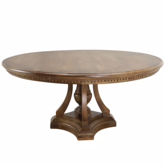 Galet 63'' Round Dining Table, Patina