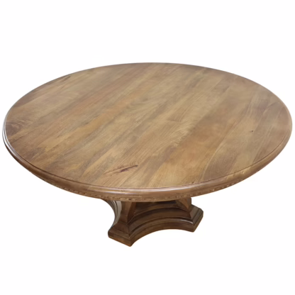 Galet 63'' Round Dining Table, Patina - Image 4