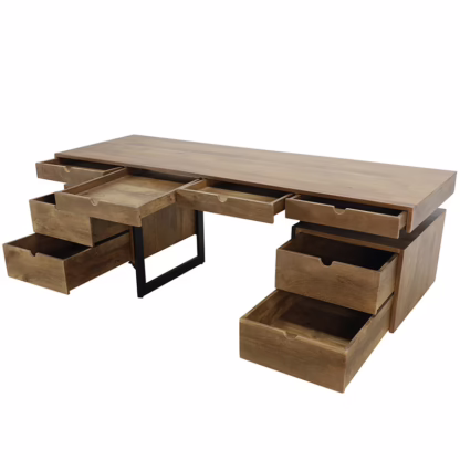 Hollyn 78'' Executive Desk, Warm Brown - Image 6