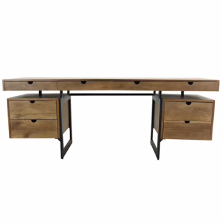 Hollyn 78'' Executive Desk, Warm Brown