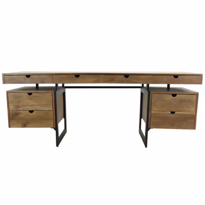 Hollyn 78'' Executive Desk, Warm Brown