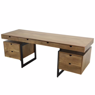 Hollyn 78'' Executive Desk, Warm Brown