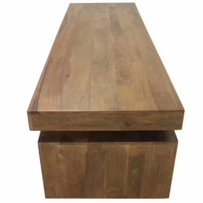 Hollyn 78'' Executive Desk, Warm Brown - Image 4