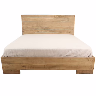 Madox Solid Wood King Bed, Vintage Natural