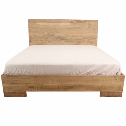 Madox Solid Wood King Bed, Vintage Natural