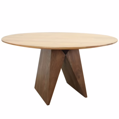 Newall 54'' Round Dining Table, Organic Natural - Image 4