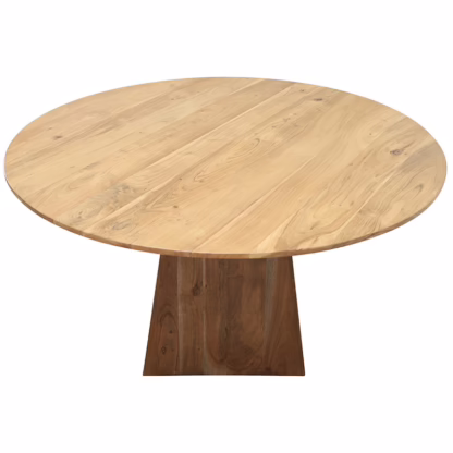 Newall 54'' Round Dining Table, Organic Natural - Image 5