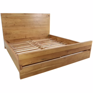 Calgary Solid Wood King Bed, Warm Brown