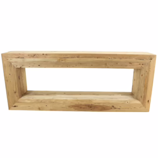 Exceptional 78'' Solid Teak Wood Console Table, DA 65 Natural