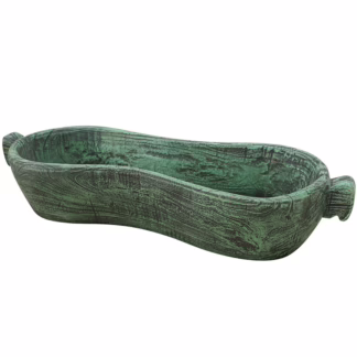 Vintage Wooden Bowl in Antique Green, MSI 11