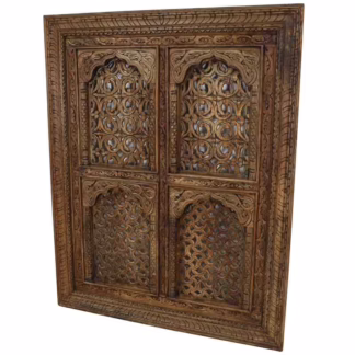 Hand Carved Wooden Wall Panel MSI 845, Vintage Patina