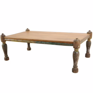 Marathi Teak Coffee Table with Original Vintage Legs, MSI 853