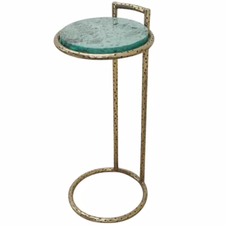 Cori Green Marble Drink Table