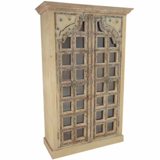 Angled view showing depth and craftsmanship of the Ghar Cabinet