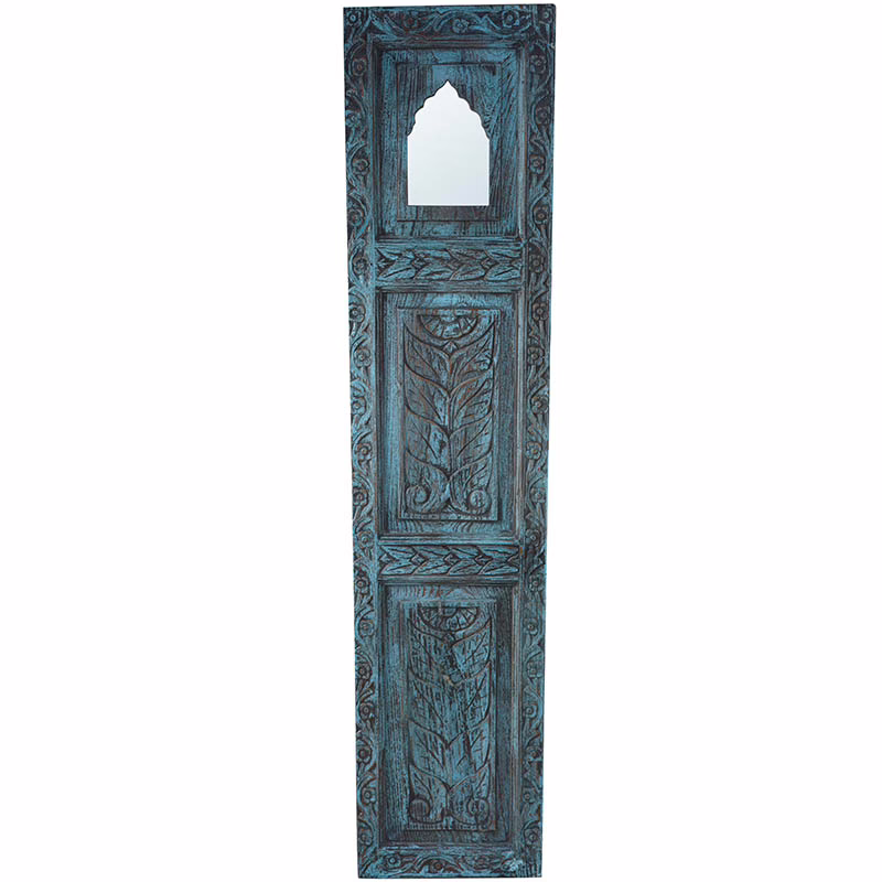 Hand Carved Vintage Wall Panel 71", MSI 865 Aged Blue 1 Hand Carved Vintage Wall Panel 71", MSI 865 Aged Blue