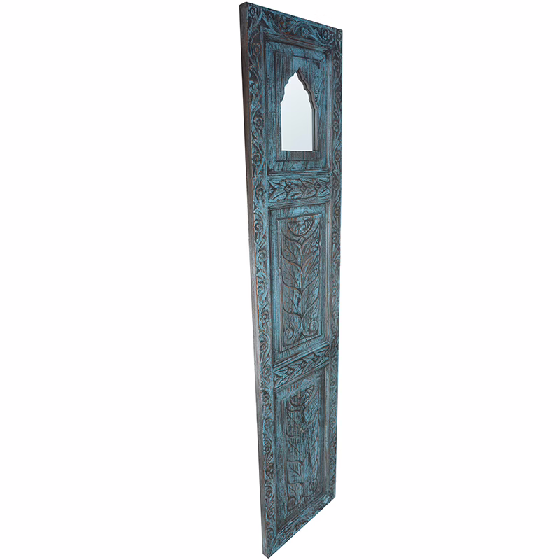 Hand Carved Vintage Wall Panel 71", MSI 865 Aged Blue 3 Hand Carved Vintage Wall Panel 71", MSI 865 Aged Blue - Image 3