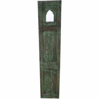Hand Carved Vintage Wall Panel 71", MSI 865 Aged Green