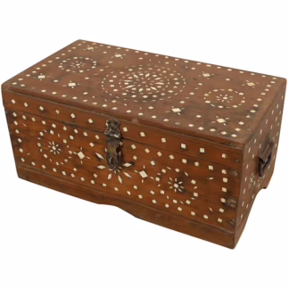 Chayana Teak Wood Storage Chest with Inlay, MSI 869
