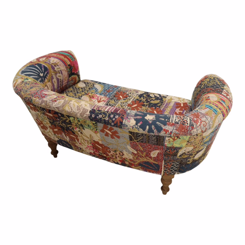 Khalani Patchwork Upholstered Petite Sofa 5 Khalani Patchwork Upholstered Petite Sofa - Image 5