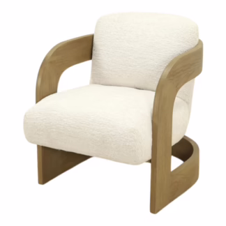 Aiko Upholstered Accent Chair, Natural