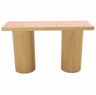 Azar Ceramic Inlay Console Table, Natural