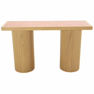 Azar Ceramic Inlay Console Table, Natural