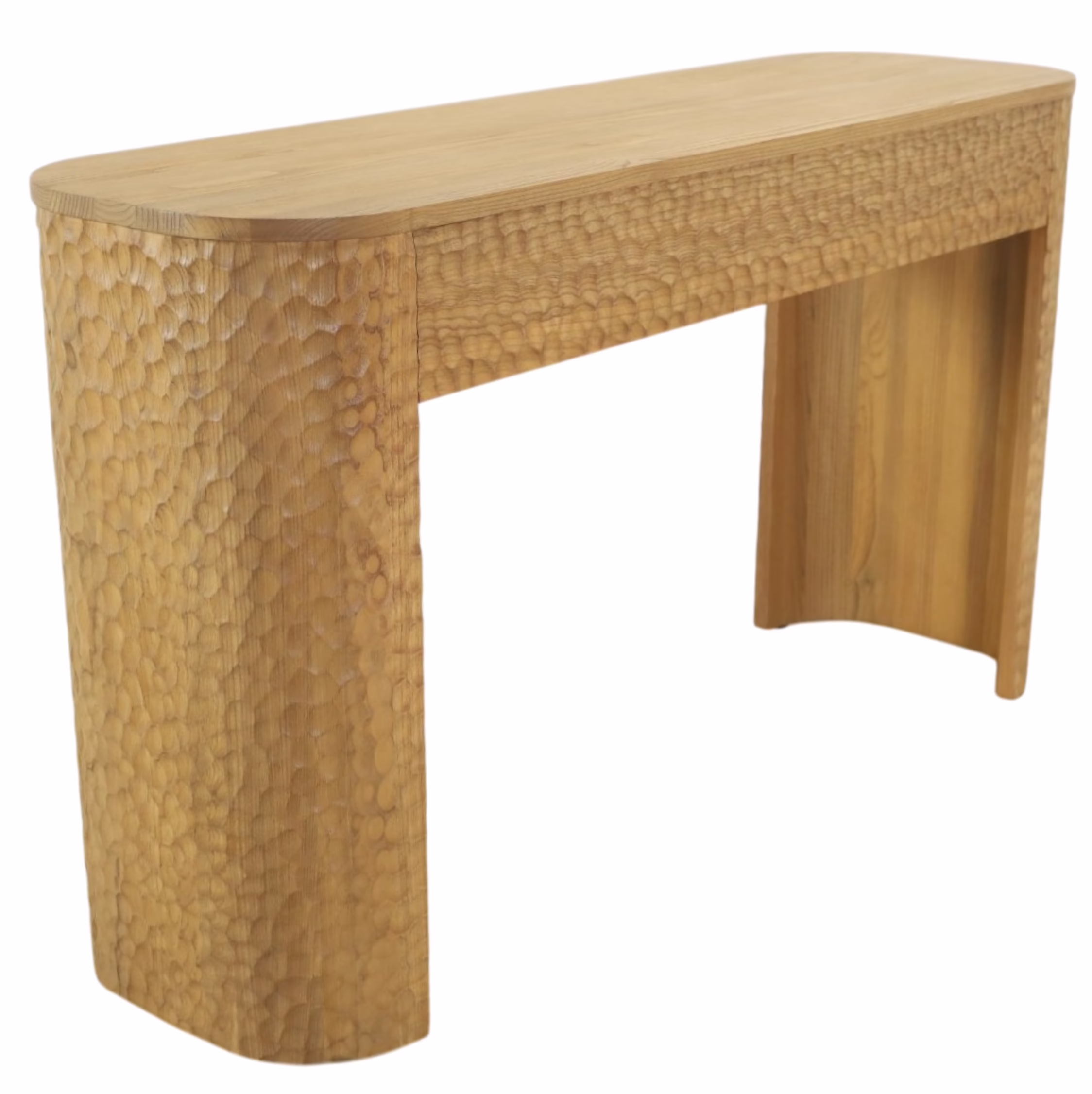 Bogato 55" Solid Oak Console Table, Natural 4 Bogato 55" Solid Oak Console Table, Natural - Image 4