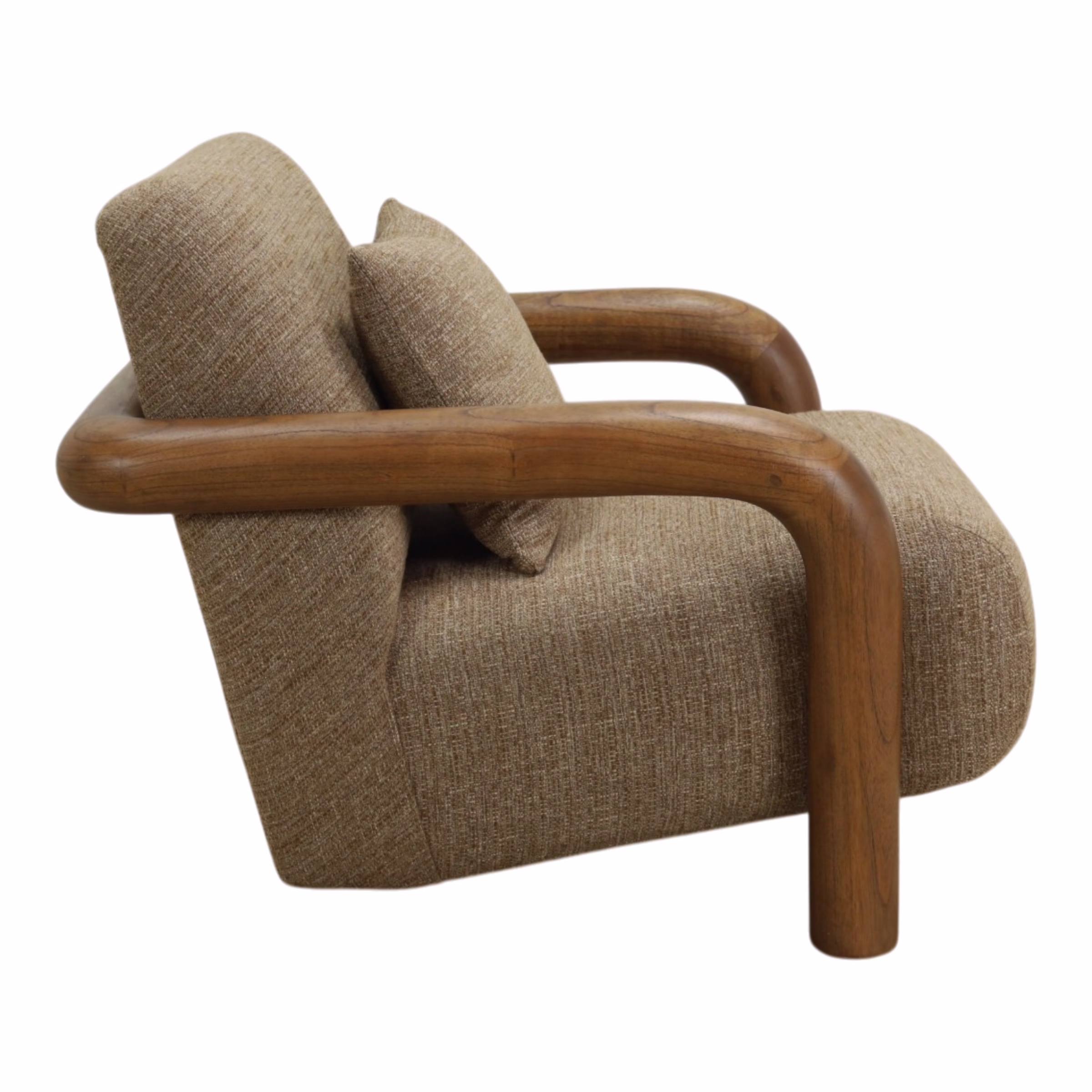 Nahla Upholstered Accent Chair, Brown 6 Nahla Upholstered Accent Chair, Brown - Image 6