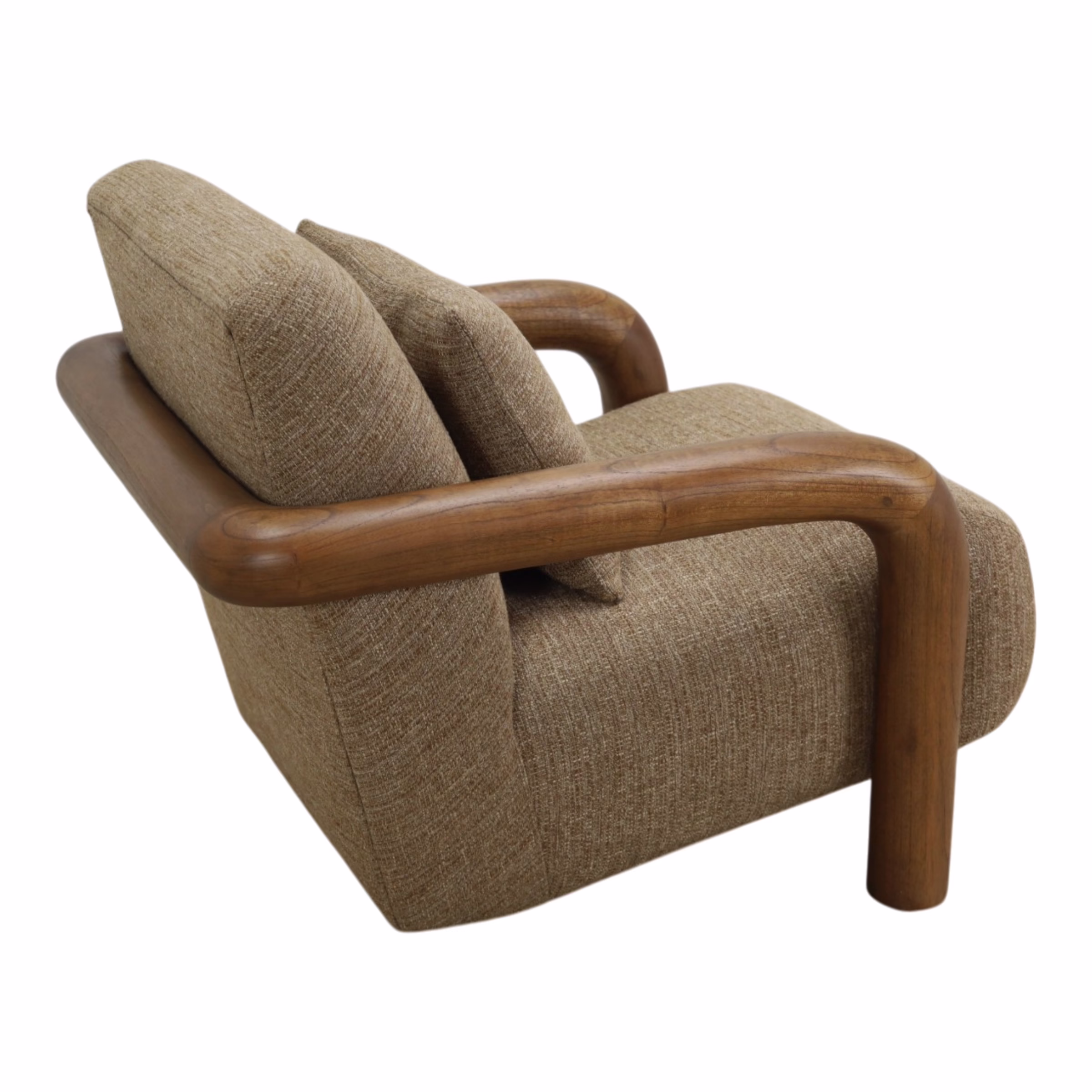 Nahla Upholstered Accent Chair, Brown 7 Nahla Upholstered Accent Chair, Brown - Image 7