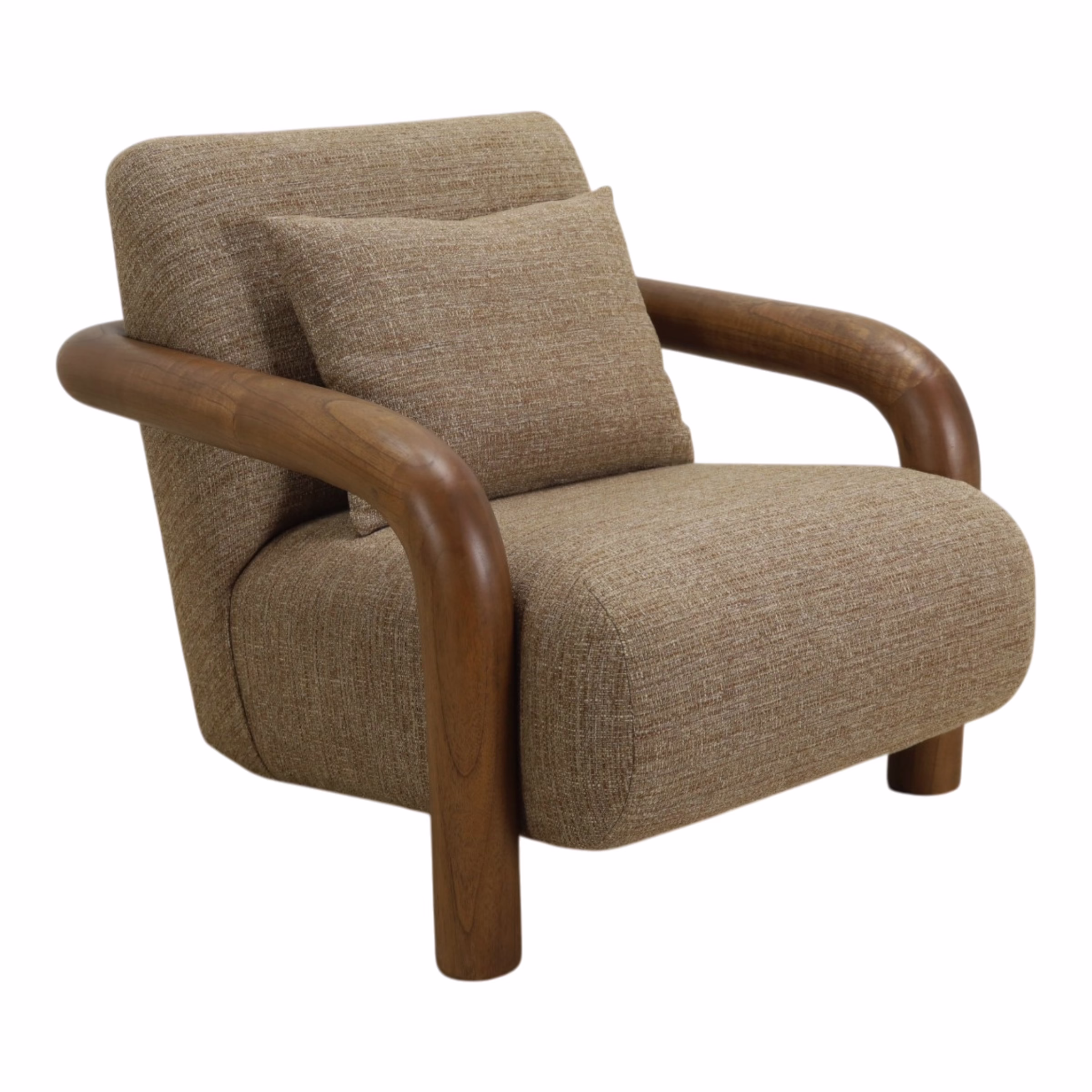 Nahla Upholstered Accent Chair, Brown 4 Nahla Upholstered Accent Chair, Brown - Image 4