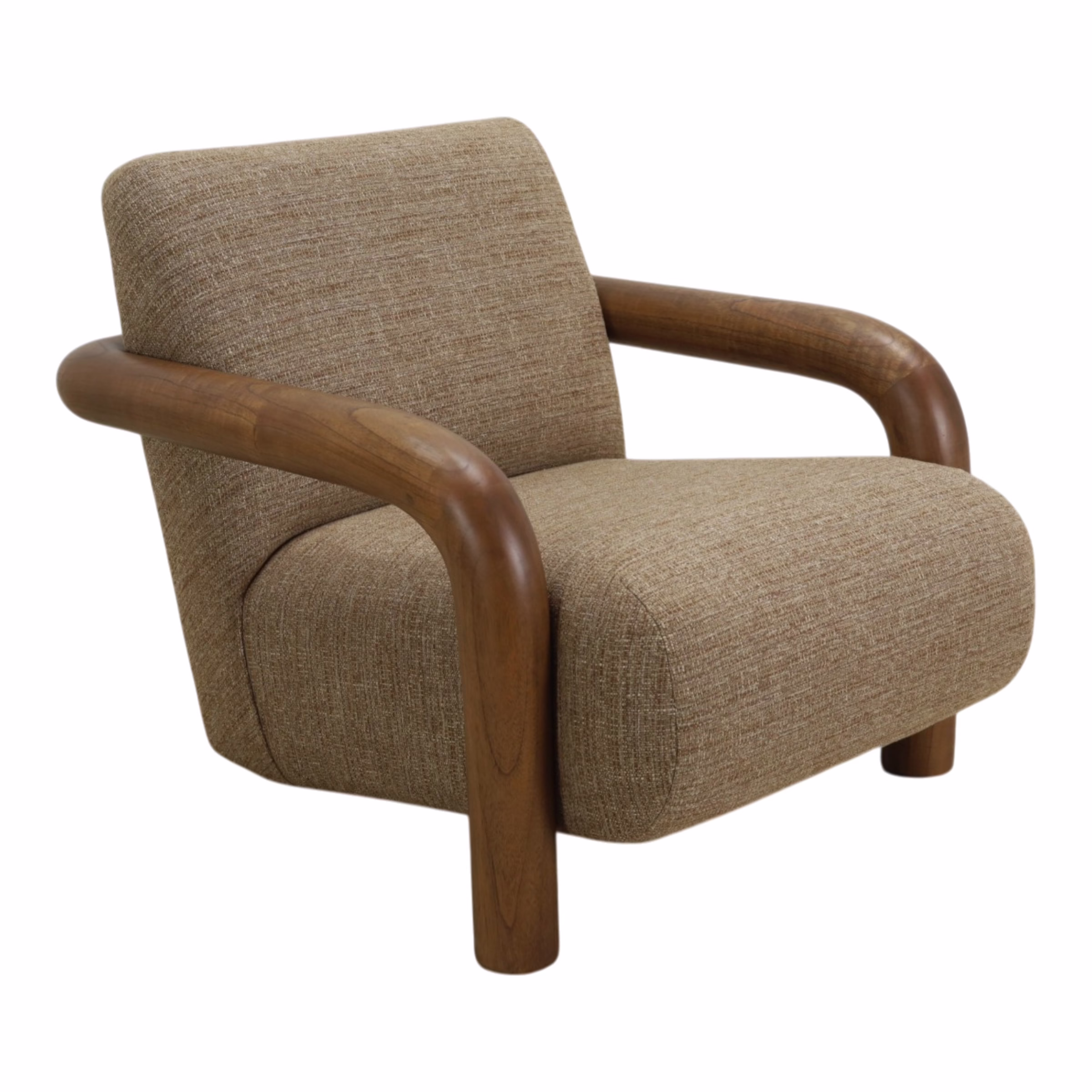 Nahla Upholstered Accent Chair, Brown 5 Nahla Upholstered Accent Chair, Brown - Image 5