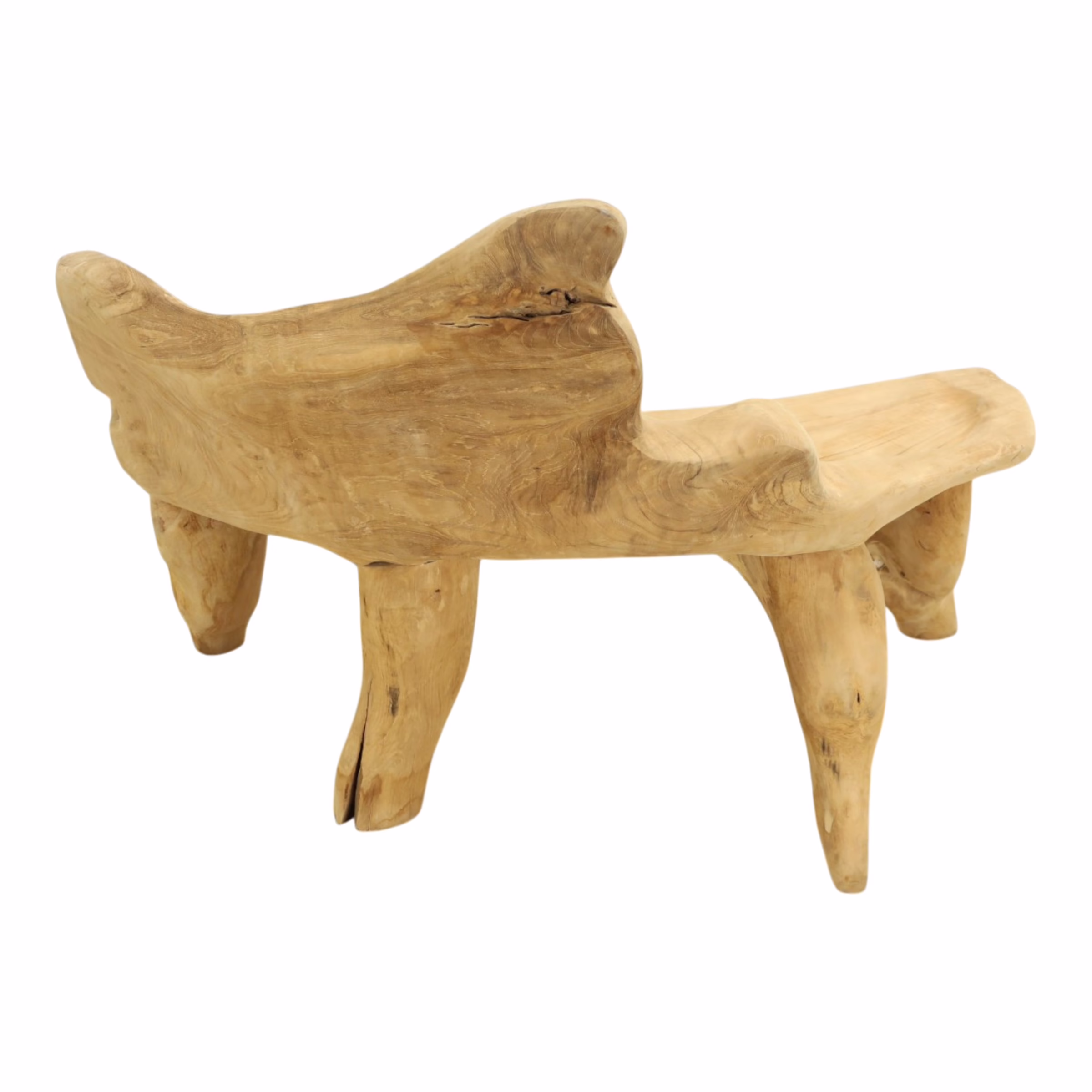 Abstract Organic Teak Root Wood Bench, RIS 902D 9 Abstract Organic Teak Root Wood Bench, RIS 902D - Image 9