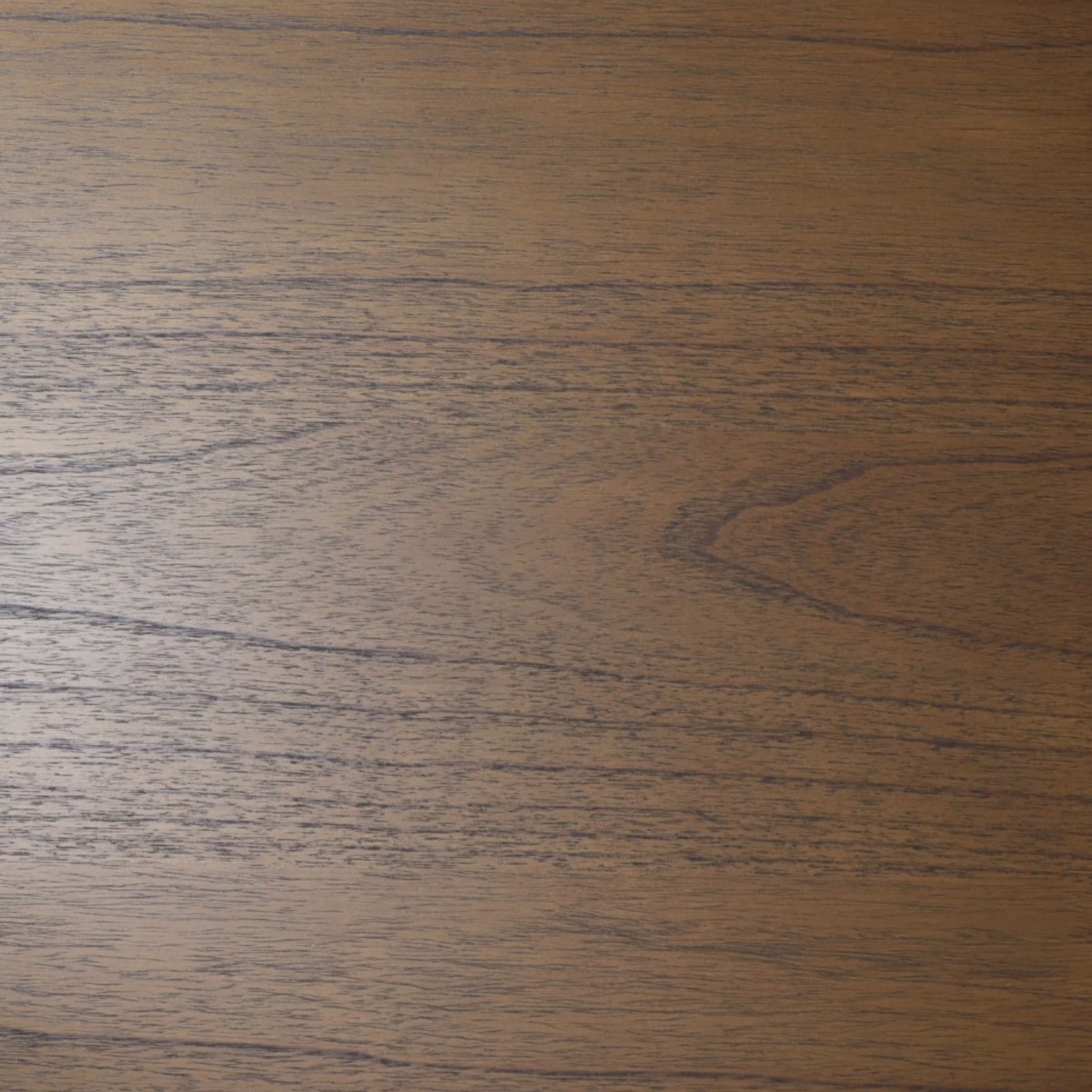 Leilani 48" Square Coffee Table, Warm Walnut 5 Close up of Sculptural Walnut Coffee Table Leilani walnut finish oak veneer grain detail