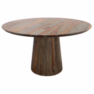 Malone 51" Round Dining Table, Walnut-Grey
